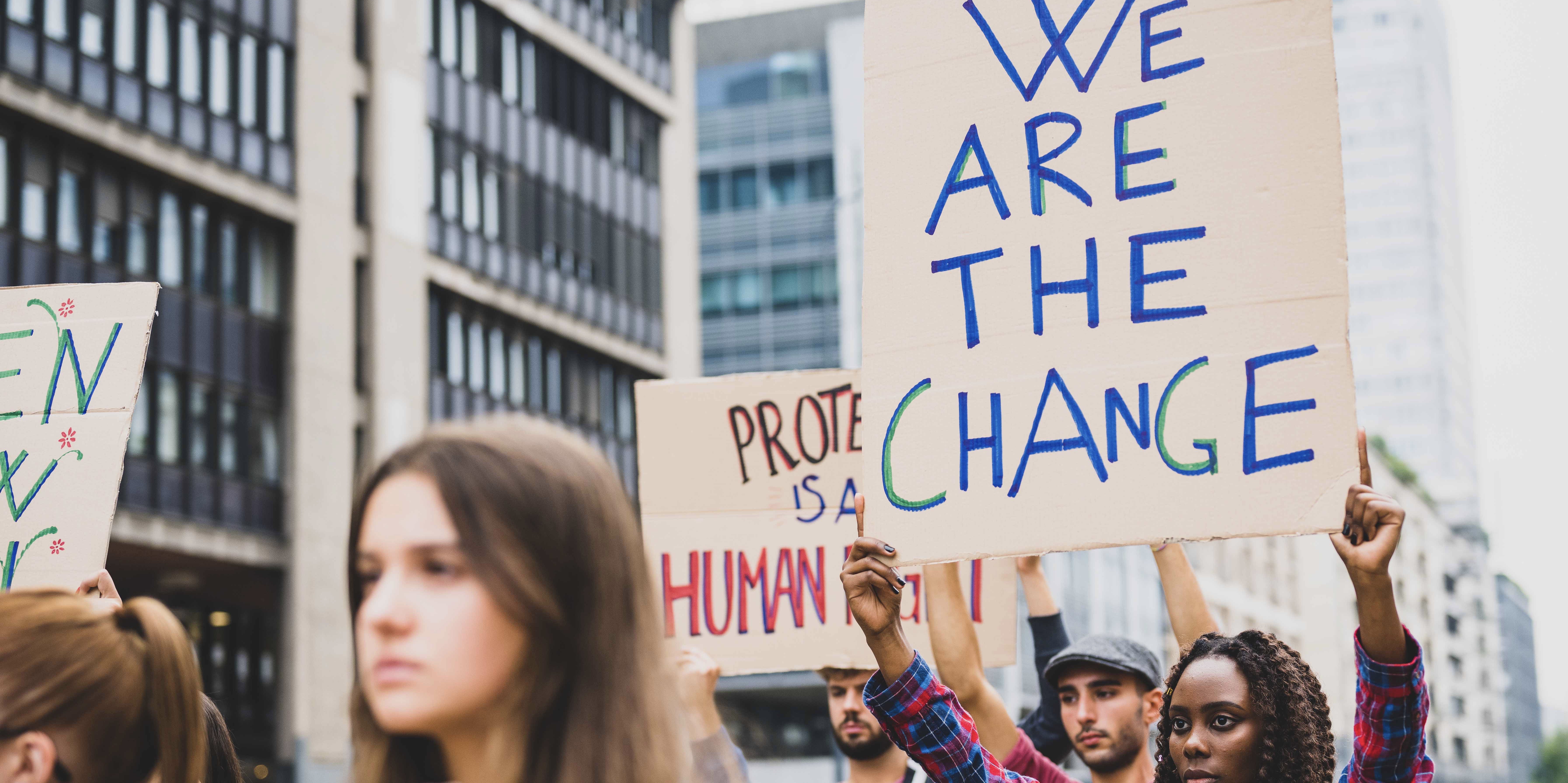 People want change and demonstrate.